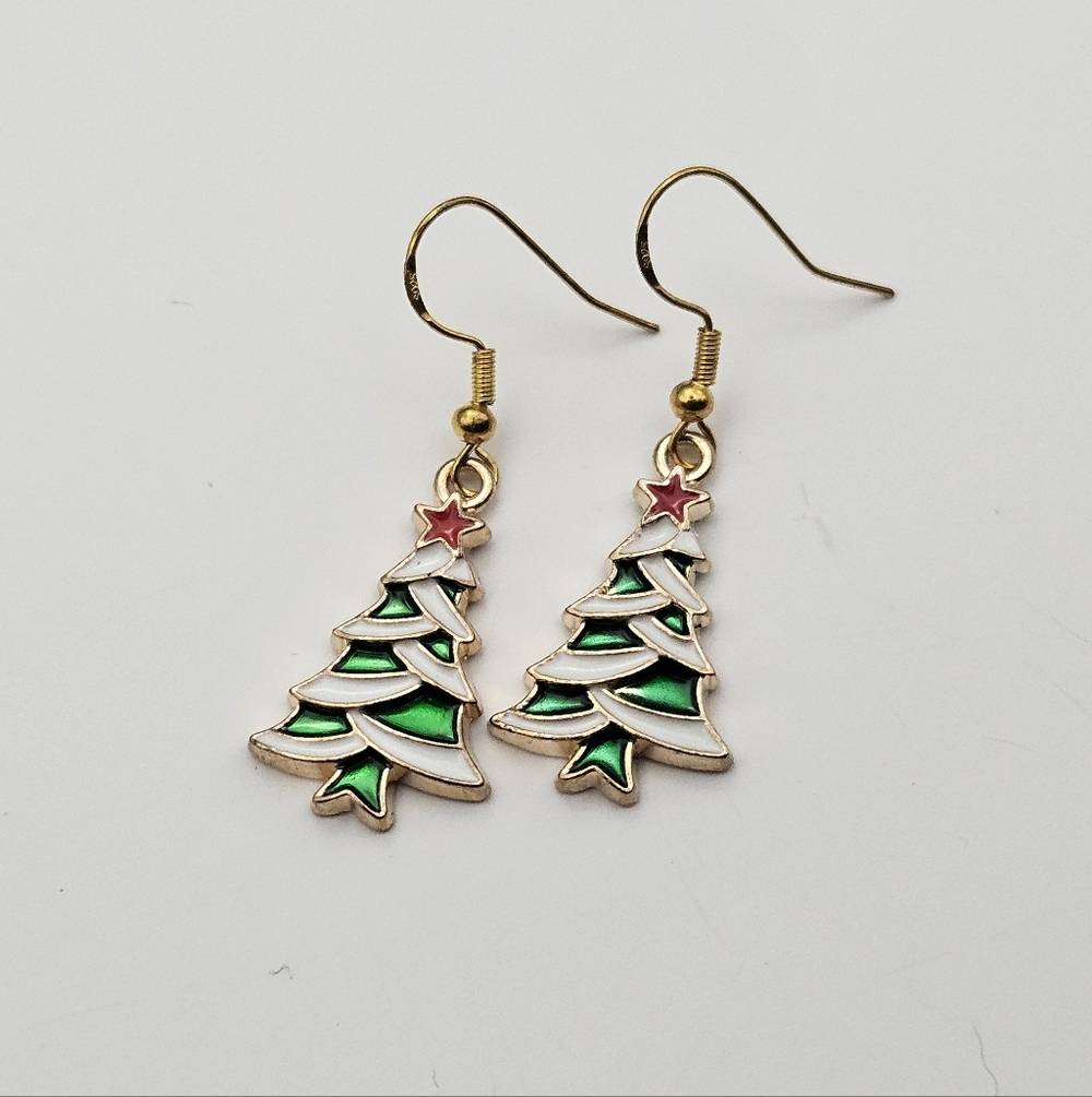 .925 Festive Christmas Earring Set Of 3 - Picture 2 of 5